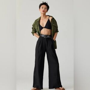 Faithfull the Brand Black Wide Leg Pants